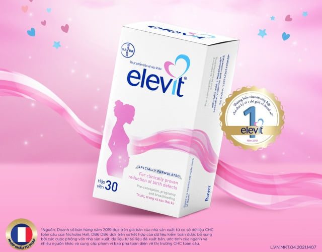 Elevit là một chế phẩm bảo vệ sức khỏe chứa hỗn hợp vitamin và khoáng chất cho phụ nữ mang thai