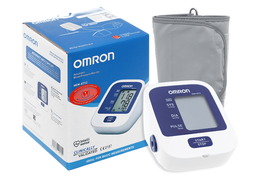 Cách sử dụng máy đo huyết áp Omron HEM-8712 với 5 bước cần lưu ý 1