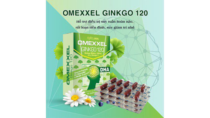 Omexxel Ginkgo 120 Excelife - thuốc bổ não ginkgo biloba của Mỹ