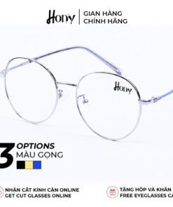 Mắt kính Unisex thời trang HONY - Gọng kính tròn kim loại