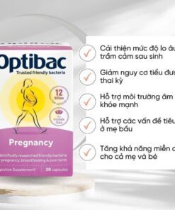 Viên uống OPTIBAC Pregnancy Probiotics bổ sung lợi khuẩn cho mẹ bầu